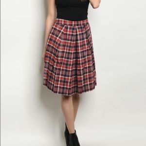 NWT Winter Plaid Skirt